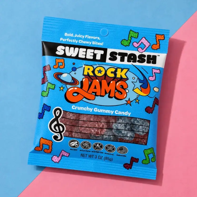 Sweet Stash CRUNCHY Rock Jams Gummies