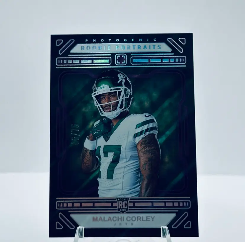 Malachi Corley Rookie Portraits Card #/75 - Jets
