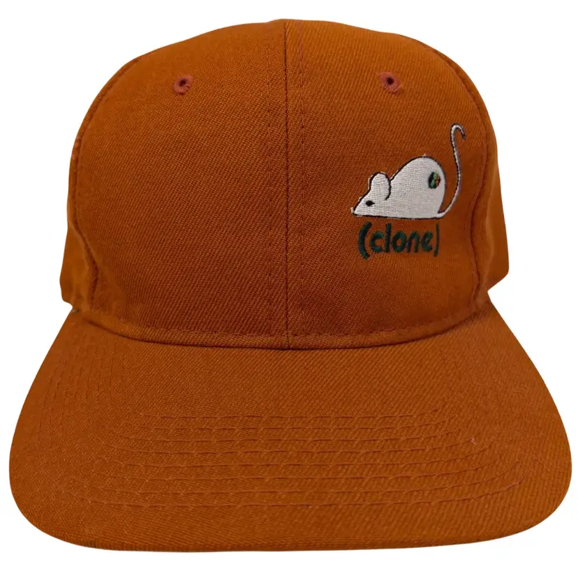 Vintage Clone Embroidered Orange Washed Dad Unisex Snapback by Youngan Hat Co