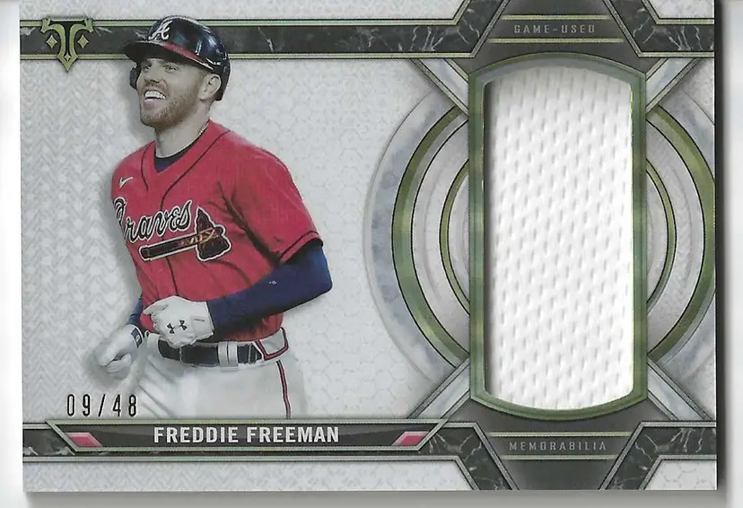 2021 Topps Triple Threads Single Jumbo Relics Freddie Freeman (/48) #SJR-FFR Atlanta Braves