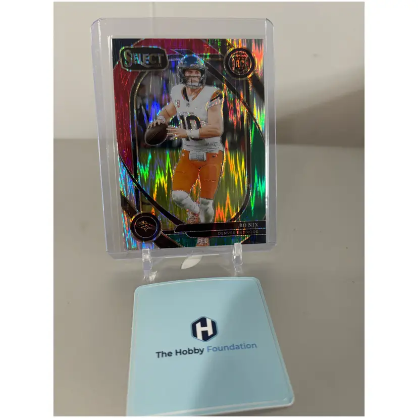 Bo Nix - 2024 Select Green Red Shock Club Level - Denver Broncos