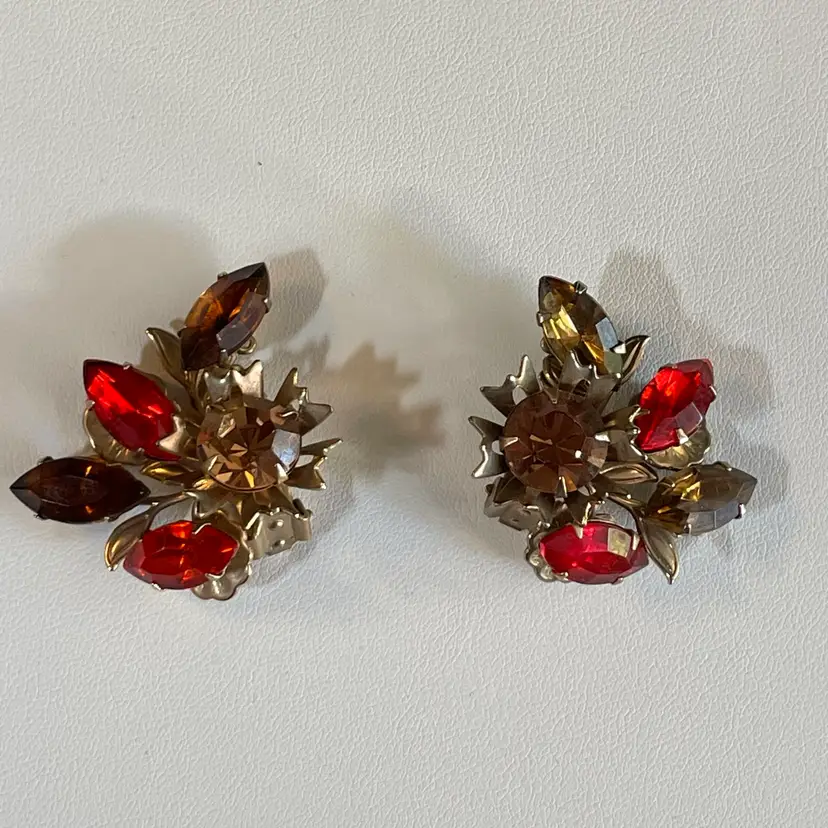 #10 - Fall Leaves Glass Earrings