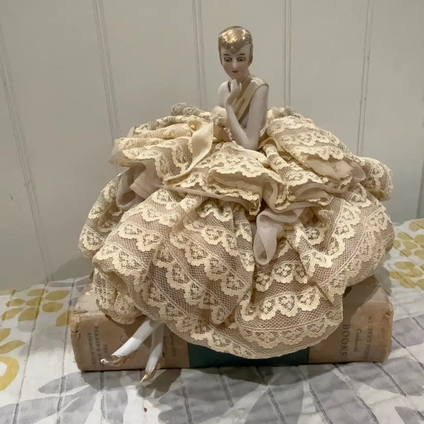 Half Doll Lace Dress Pin Cushion