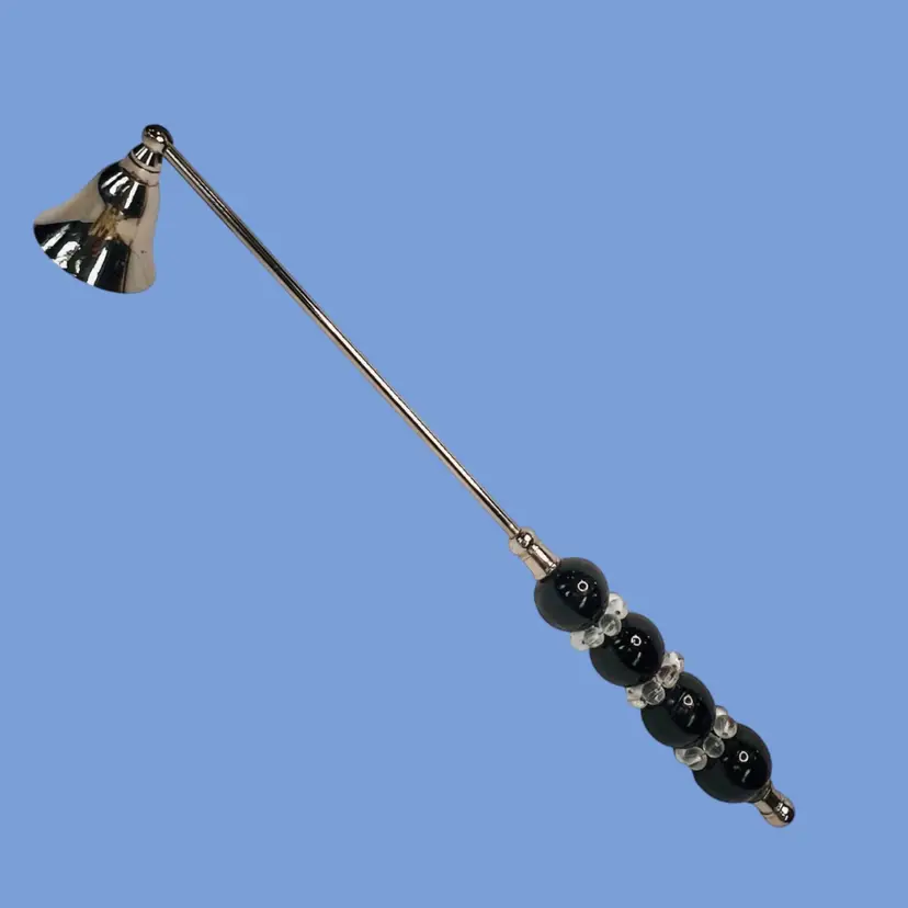 #136- Candle Snuffer Amethyst Glass Beads Decorative Candle Accessory