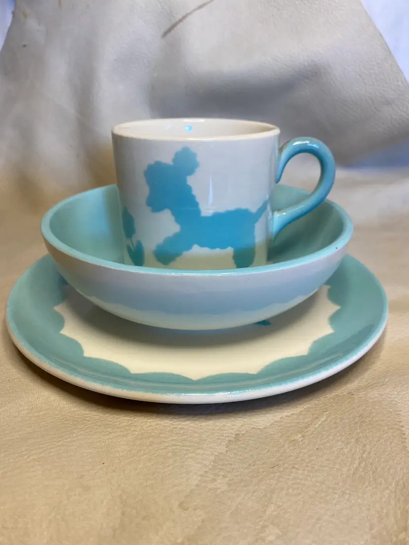 Vintage Continental Kilns Childs Dish Set