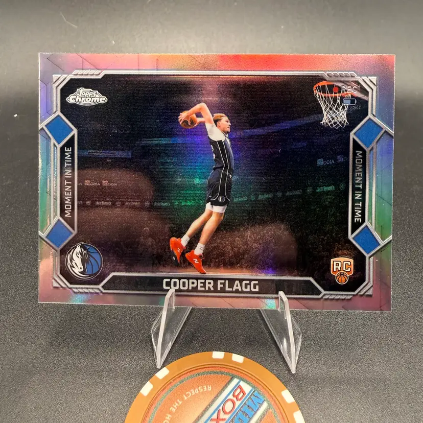 Cooper Flagg Moment In Time Refractor RC 2025-26 Topps NBA Chrome Update Dallas Mavericks