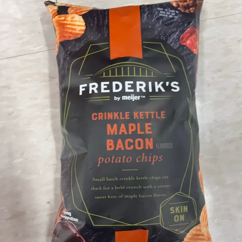 Crinkle, Kettle, Maple, Bacon, Potato Chips