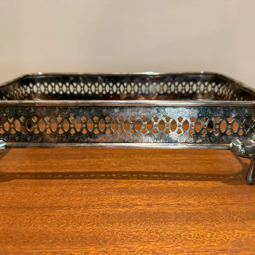 Silverplate Casserole Holder with Elephant Handles & Feet – No Insert - International Silver Co.