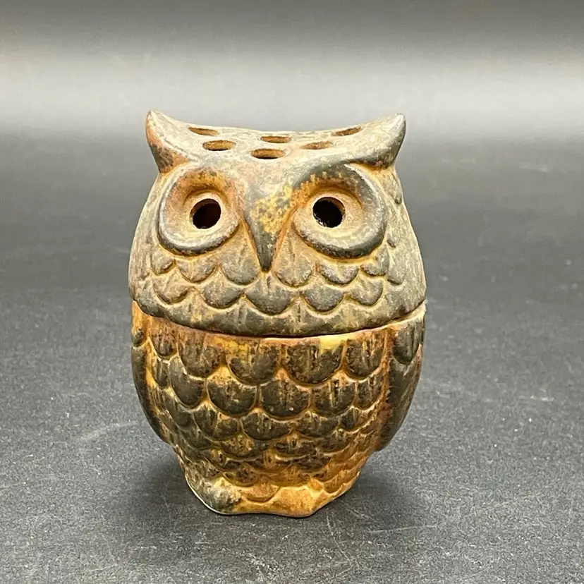 Owl Shaped Incense Burner Figurine Vintage Fall Autumn Bird Halloween Decor