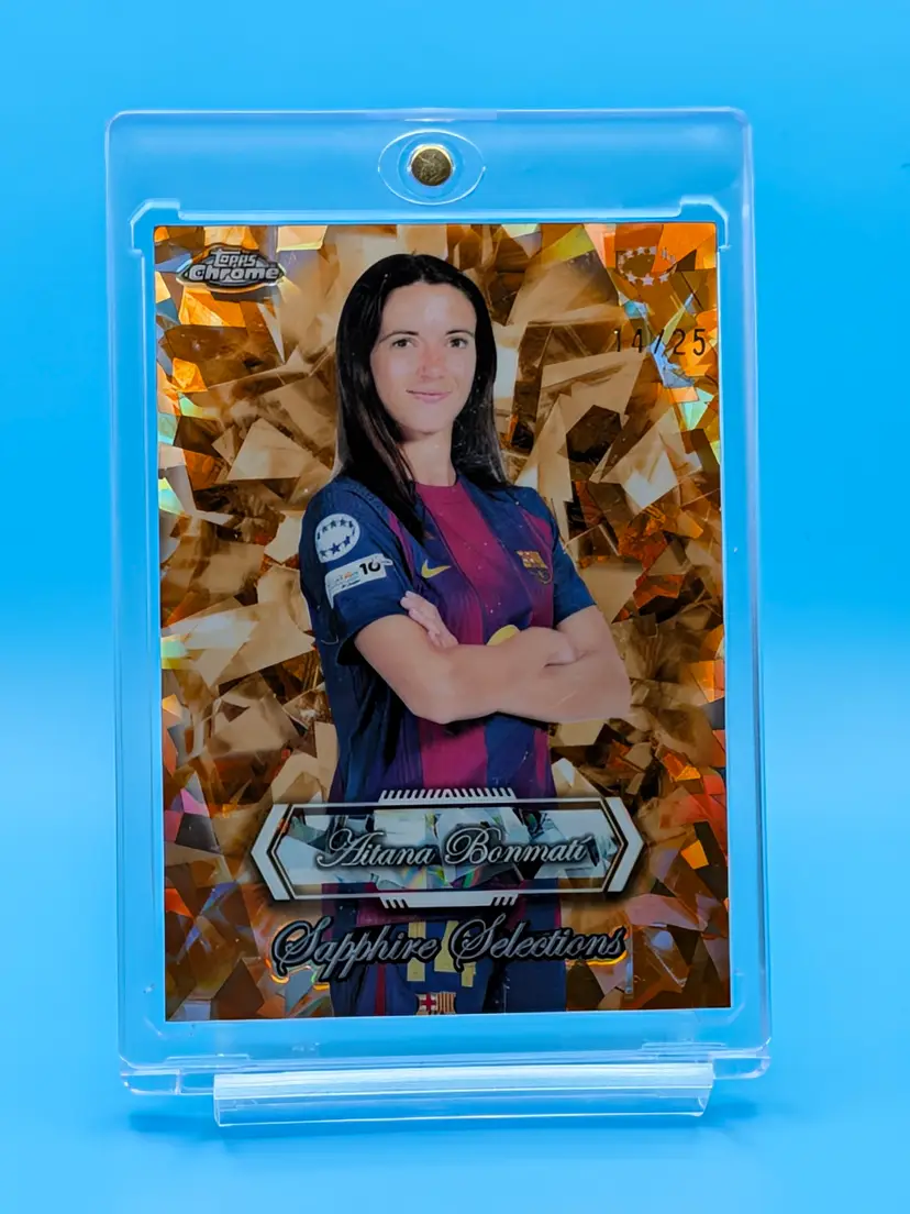 Aitana Bonmati - Orange Sapphire Selections /25 - 2025-26 Topps Chrome Sapphire UEFA Women’s Champions League