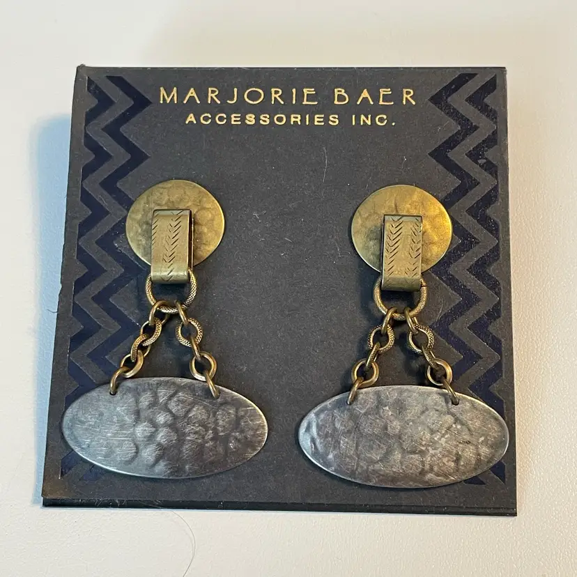 08 Marjorie Baer Designer New On Card Post Back Earrings