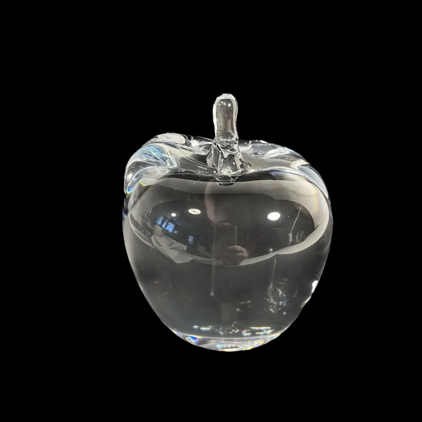 Simon Pearce Glass Apple Paperweight | 4” *read