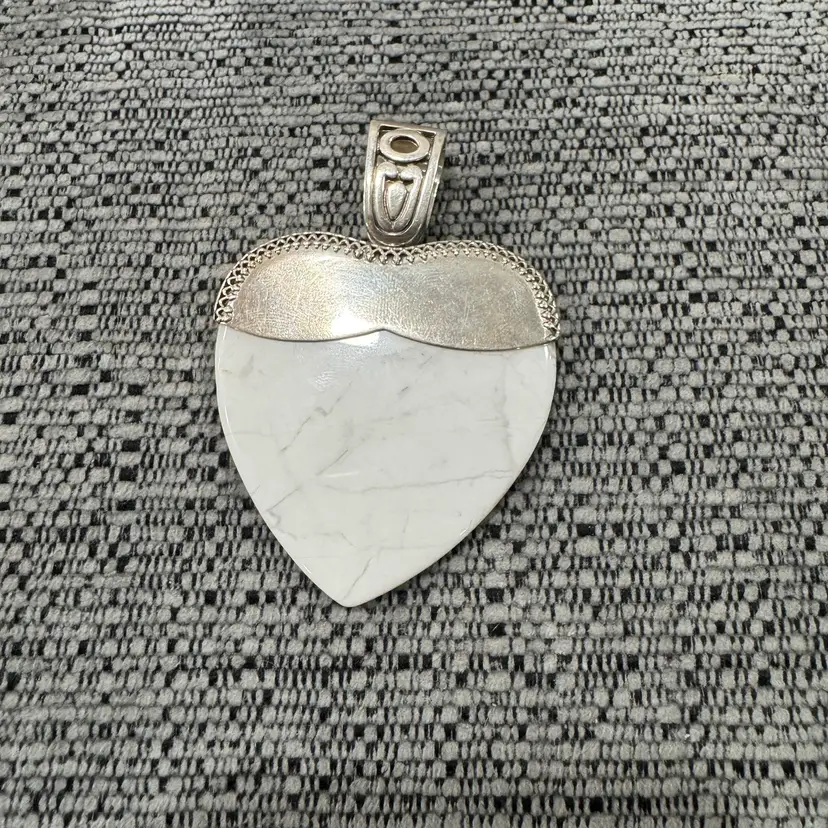 Sterling Jay King Pendant Howlite