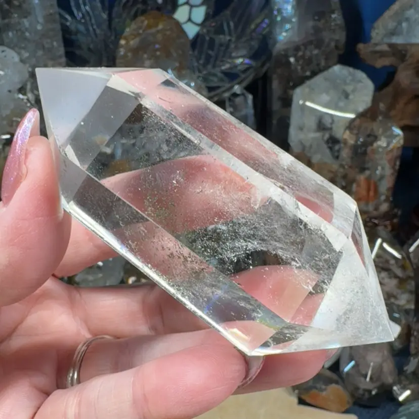Clear Quartz Double Point With Chlorite 40G
