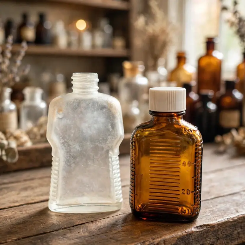 Vintage Empty Medicine Bottles.