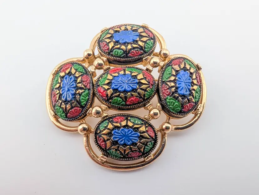 Vintage SARAH COVENTRY Moroccan Style Brooch "Light of the Earth"