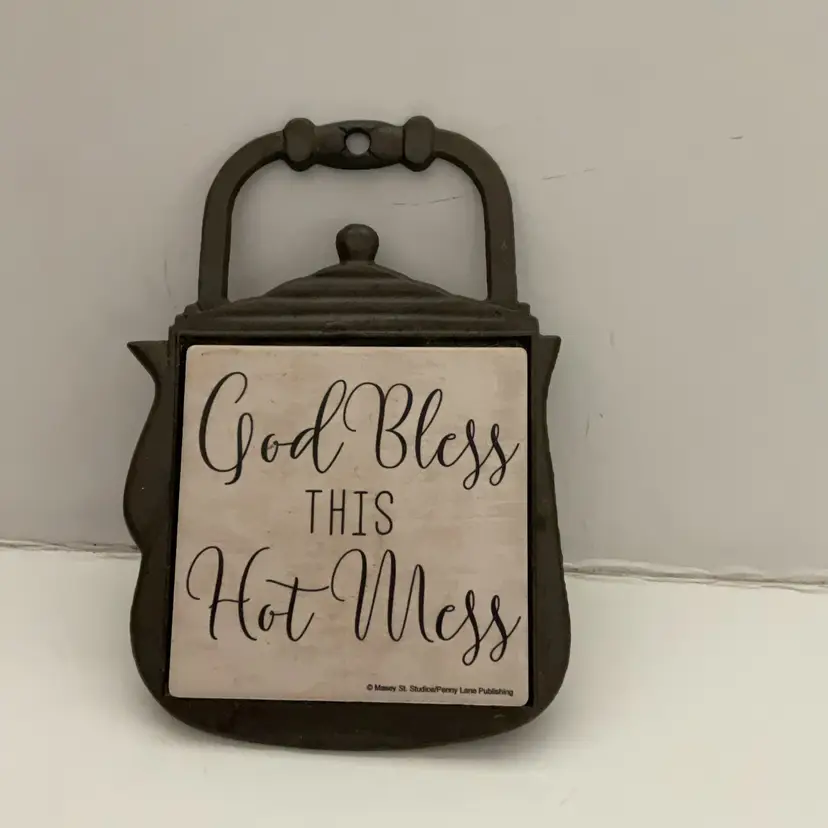 Cast Iron And Ceramic Trivet