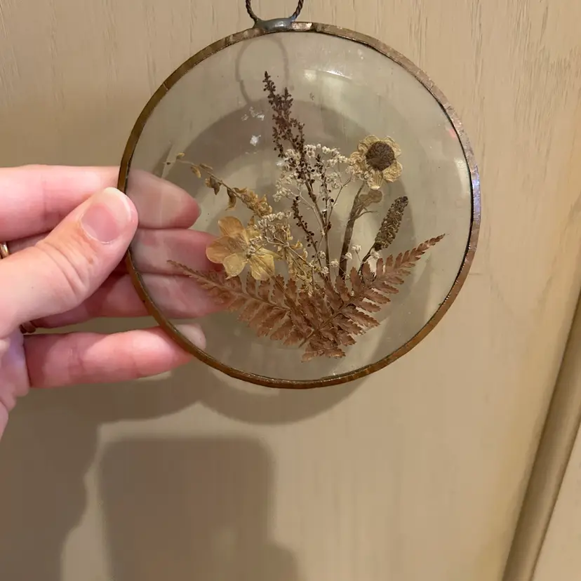 Pressed Flowers Sun Catcher