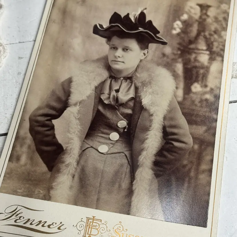 Antique cabinet Card