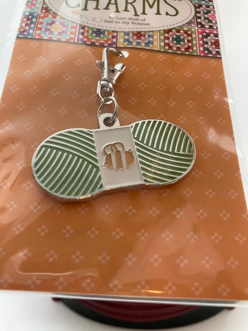 Chunky Thread Enamel Happy Charm by Lori Holt