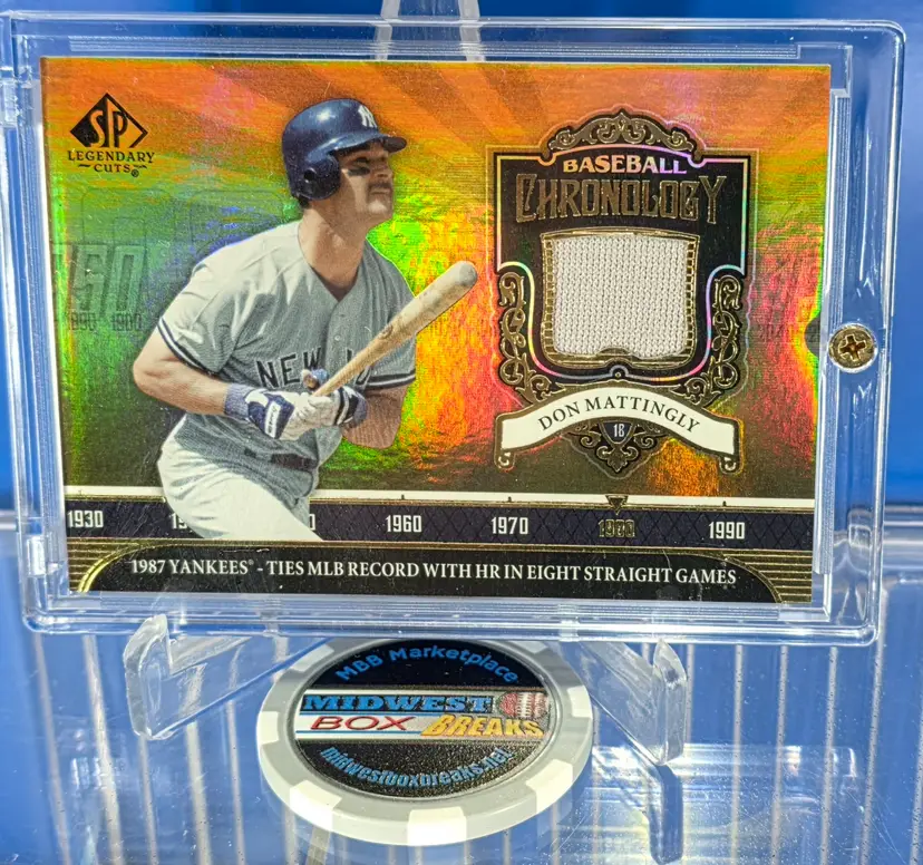 Don Mattingly 2006 SP Legendary Cuts Baseball Chronology Jersey #BC-DM New York Yankees