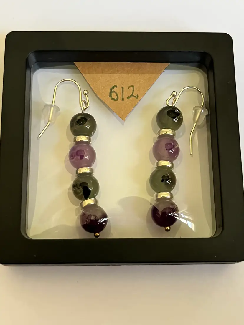 #612E Handcrafted Natural Stone Earrings