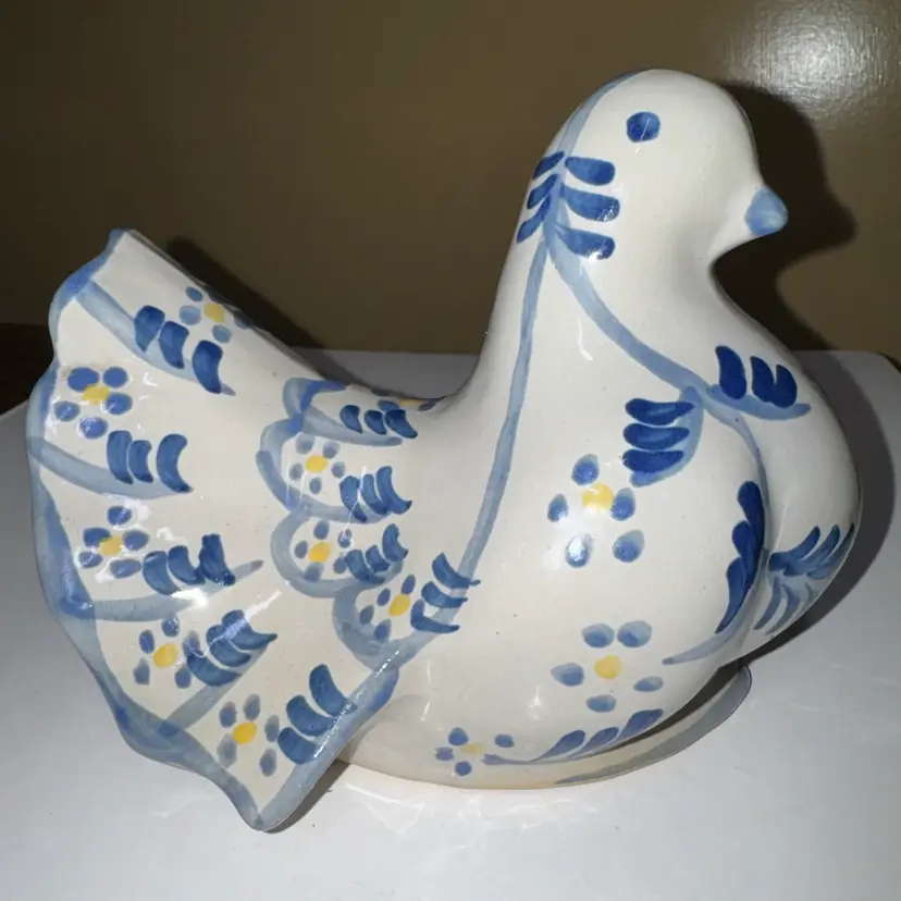 Louisville Stoneware Quail Chicken Hen Bird Figurine Country Farmhouse 7” long