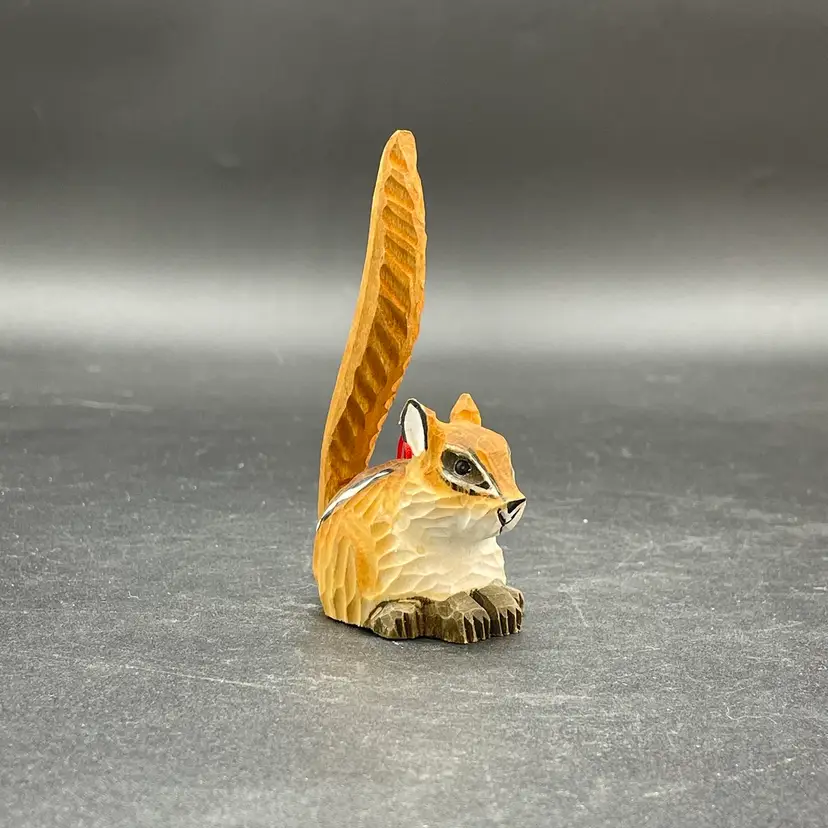 Wooden Chipmunk Squirrel Ornament Christmas Winter Fall Forest Animal