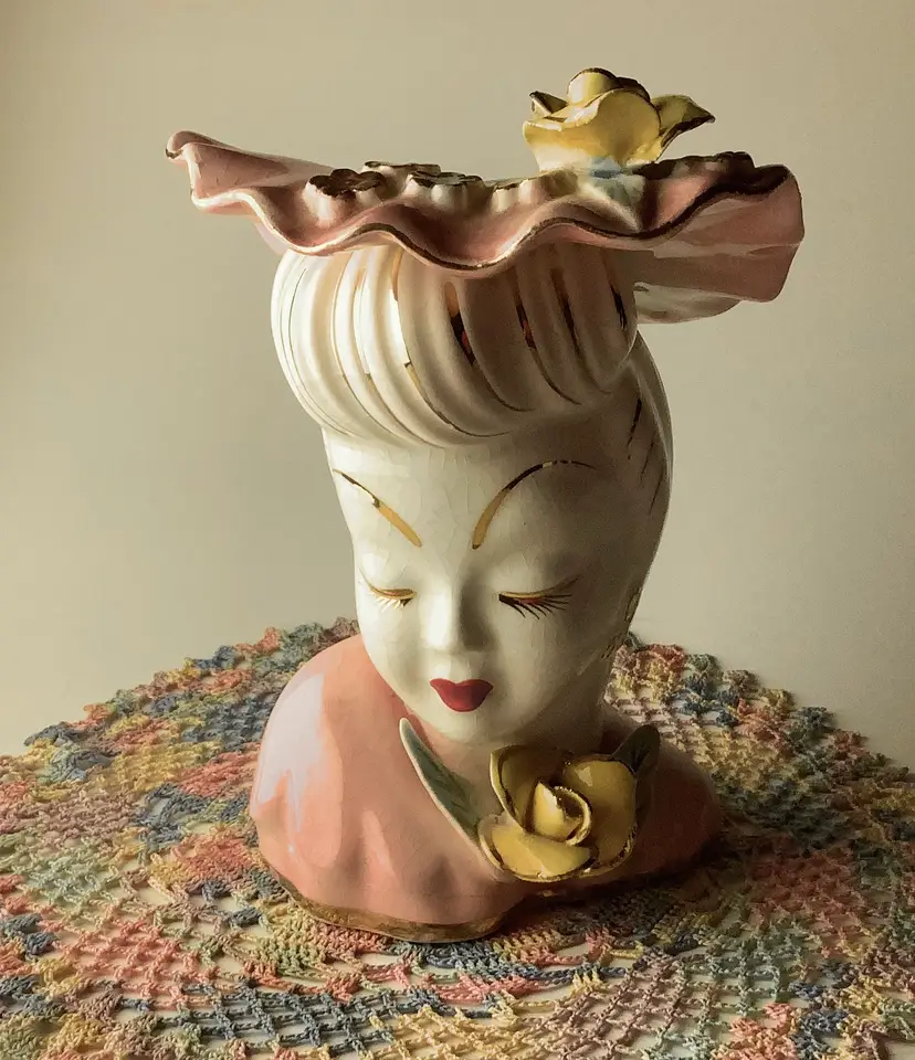 Lefton Ceramic Ladies Head 1960s
