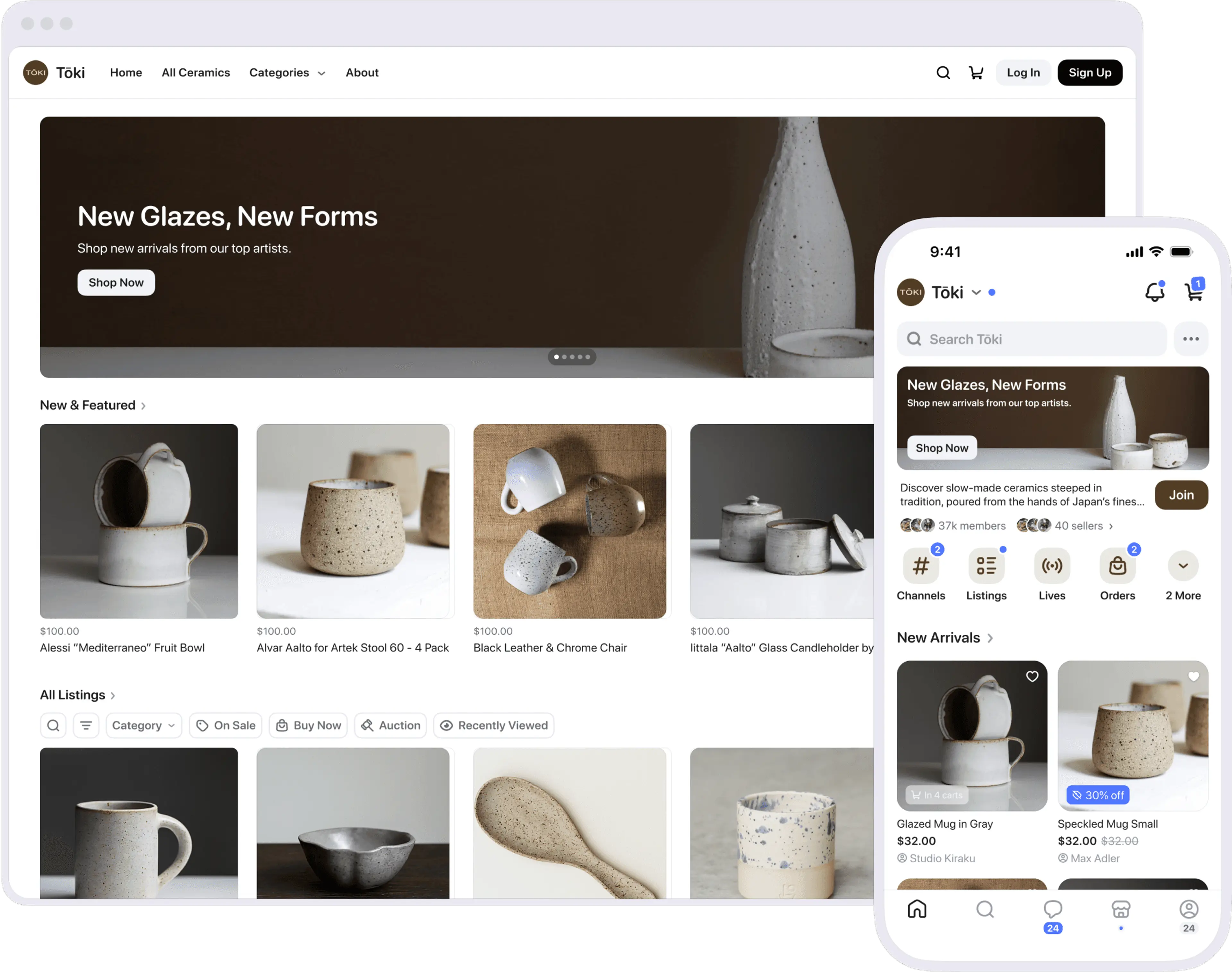 Online store platform showcase