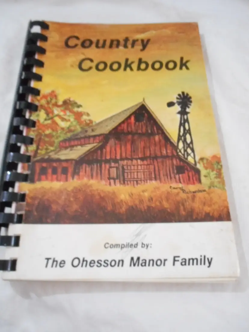 Vintage 1987 Softcover Spiral bound Country Cookbook Central PA