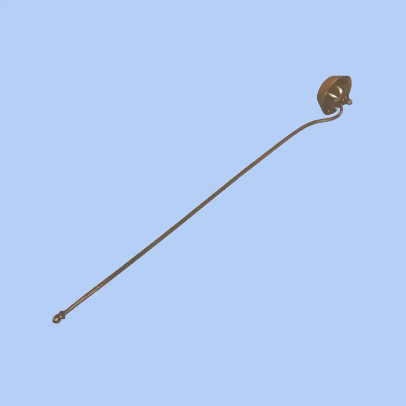 #009- 14" Vintage Candle Snuffer Brass Engraved Flower