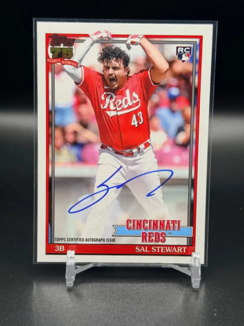 Sal Stewart 2026 Topps 1991 75th Anniversary Rookie Card Autograph