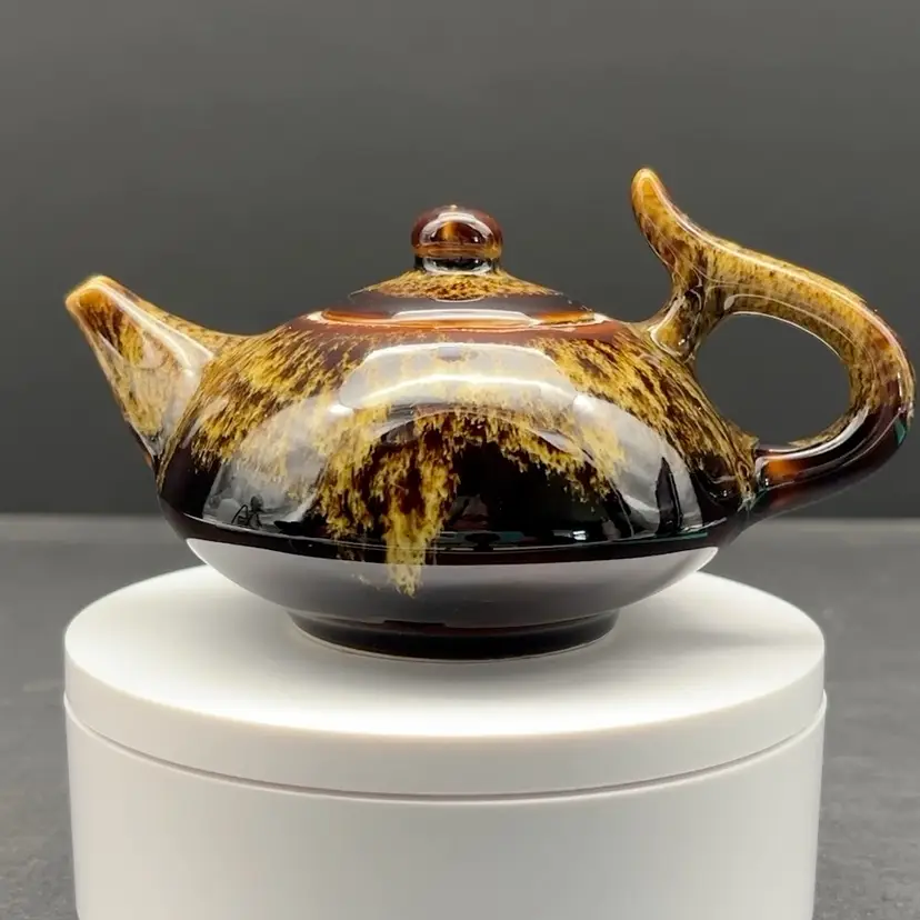 Shouzhou Kiln Drip Glaze Ceramic Teapot