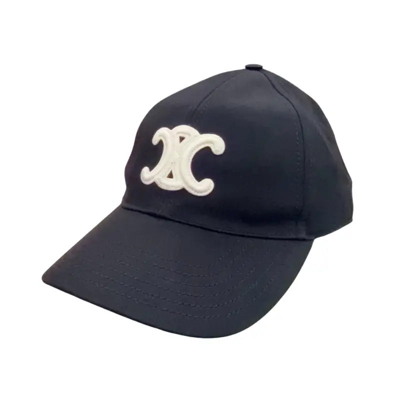 Celine Triomphe Black Baseball Cap Sz M