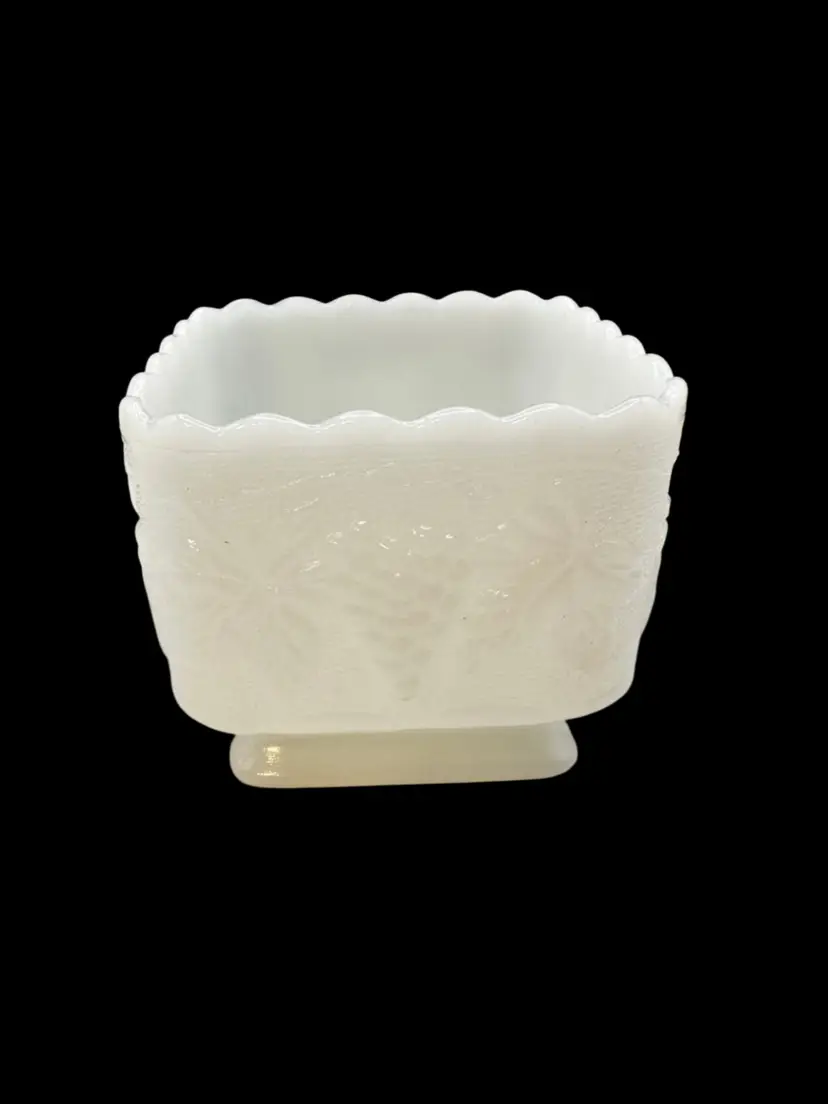 Milk Glass Footed Bowl