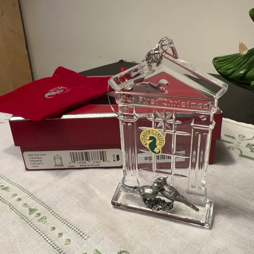 🏔️Vintage NIB Waterford Our First Christmas Crystal Ornament 2005