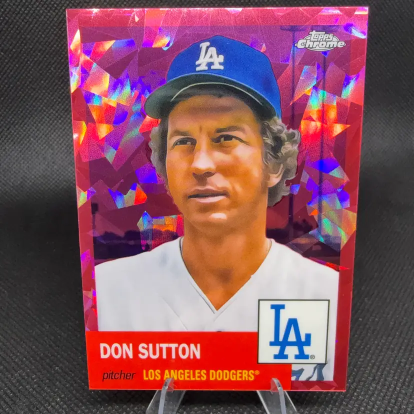 Don Sutton 2022 Topps Chrome Platinum Fuchsia Atomic Refractor /100 Los Angeles Dodgers