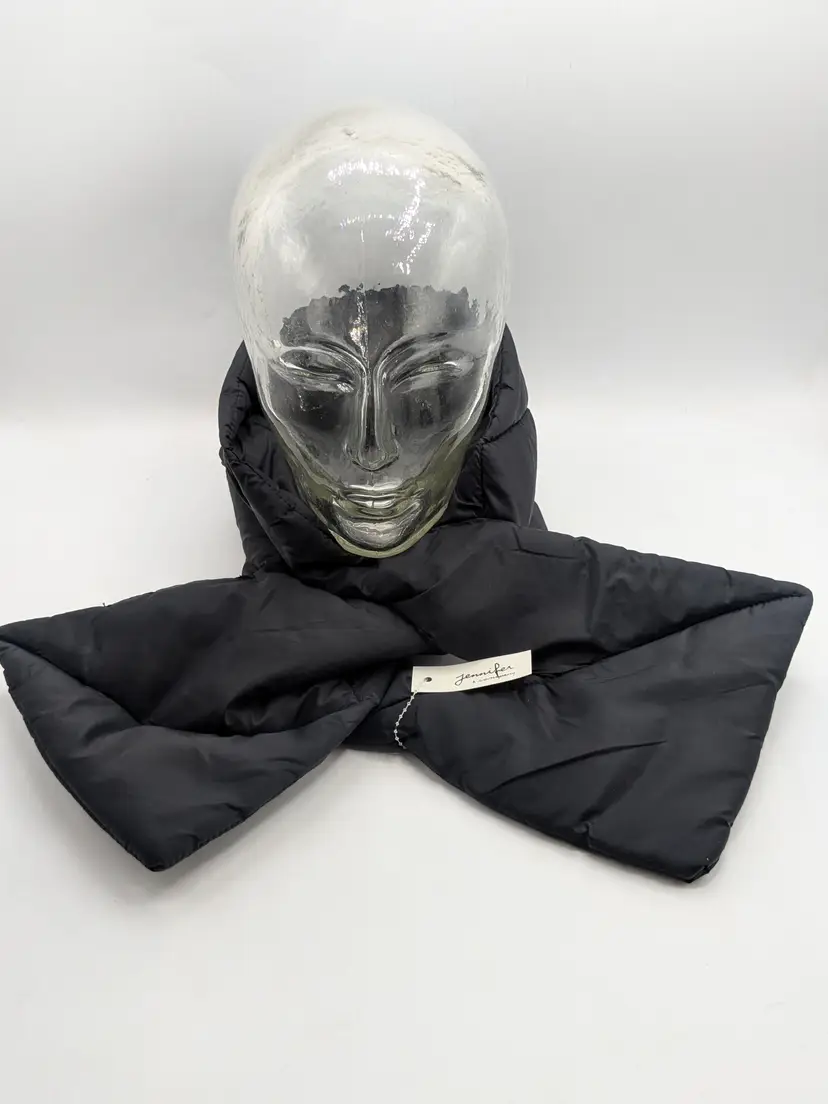 Jennifer & Company Black Quilted Pull Through Scarf NWT