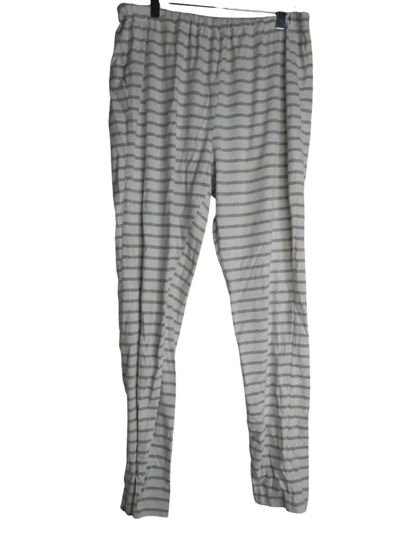 Sz S/M grey white striped leggings
