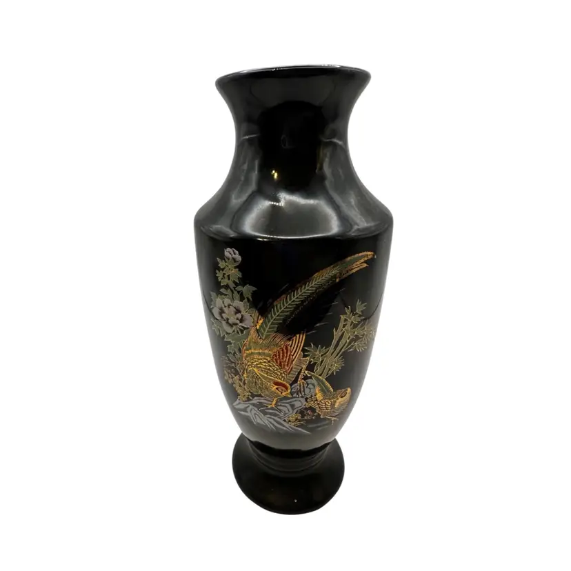 004 Black Japanese Porcelain Vase