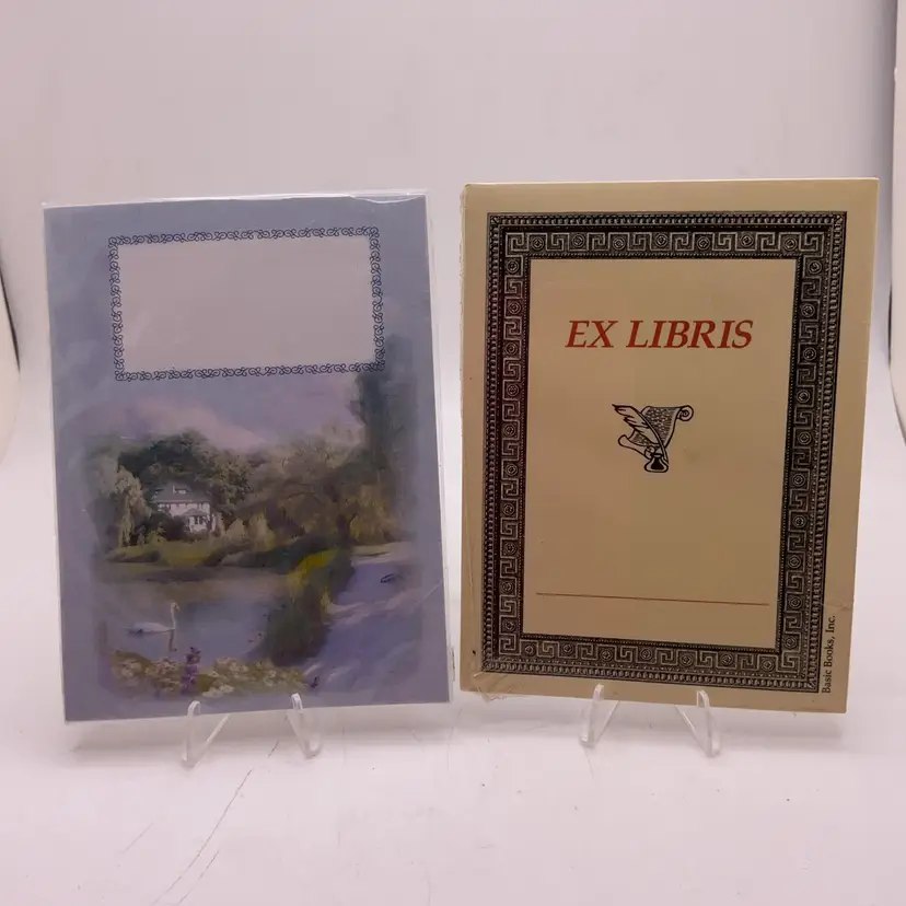 PP4 VTG Bookplate Samples Swan and Ex Libris NIB