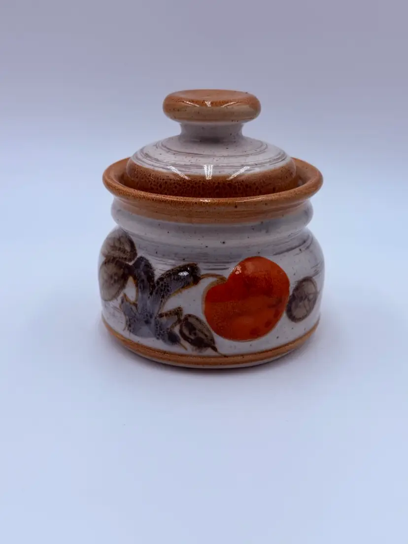 Vintage Hand-Painted Mandarin Schramberg Sugar Bowl, Germany 1960s