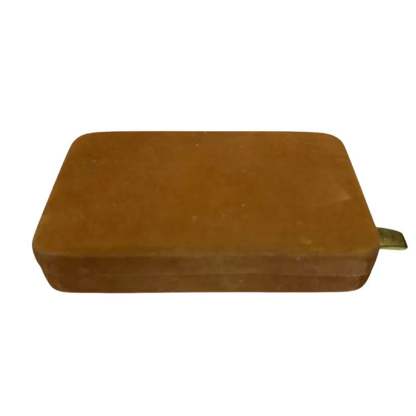 Ges. Gesch Germany Camel Velvet Travel Hard Shell Organizer Case With 2 Pouches
7x4x1 1/2