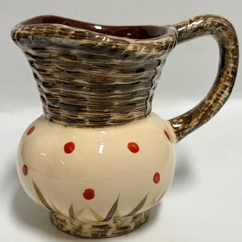1999 Isabelle de Borchgrave For Enesco-Mini Creamer Pitcher- 4.5”