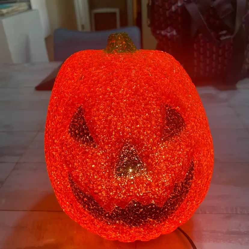 Vintage Light Up Popcorn Jack-o-lantern