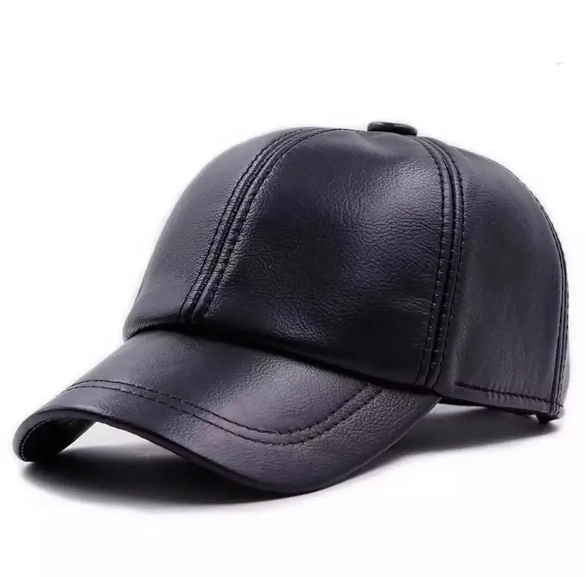 Lambskin Leather Baseball Caps with FREE NAME OPTION