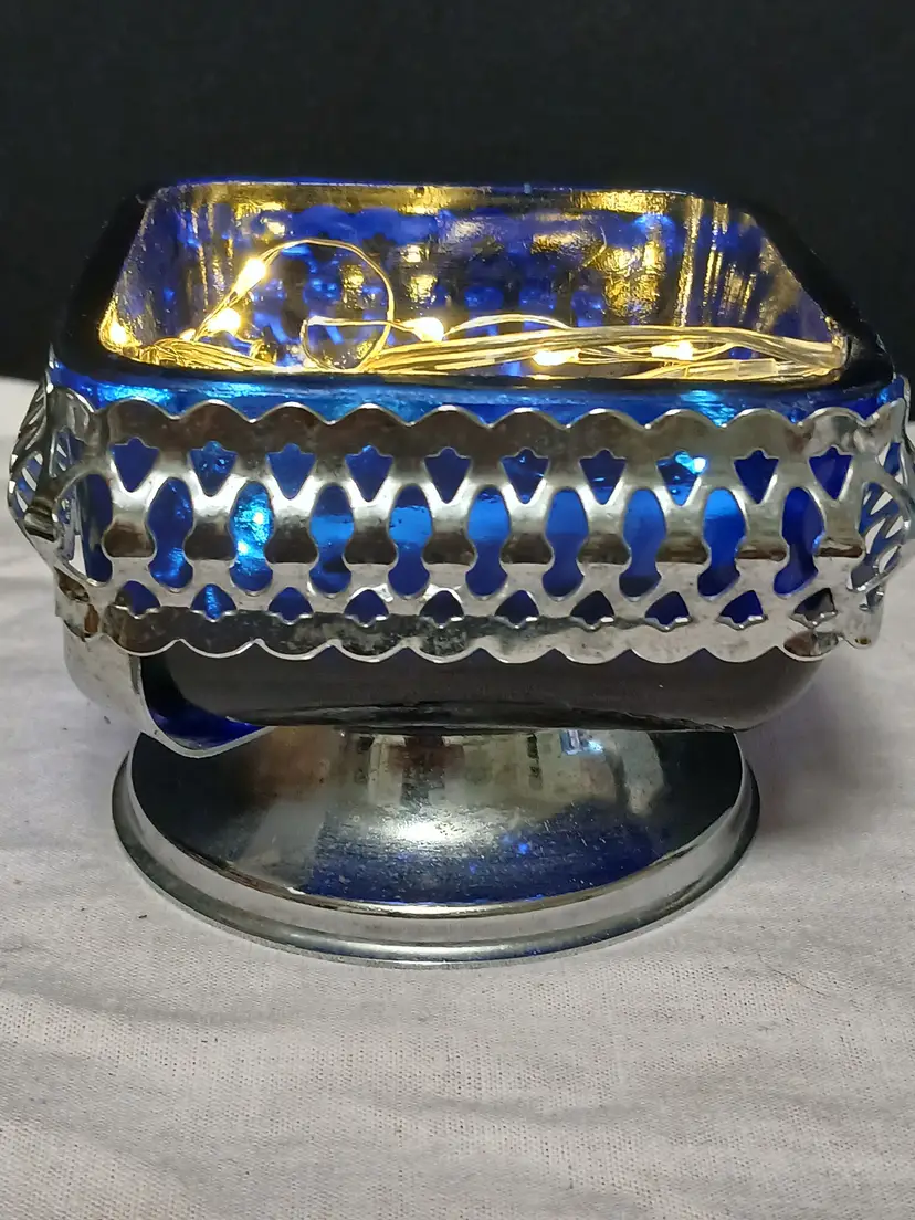 Cobalt Blue Sugar/Candy/Trinket Dish
