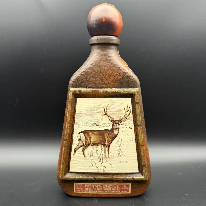 Vintage Jim Beam Beam's Choice Mule Deer James Lockhart Decanter
