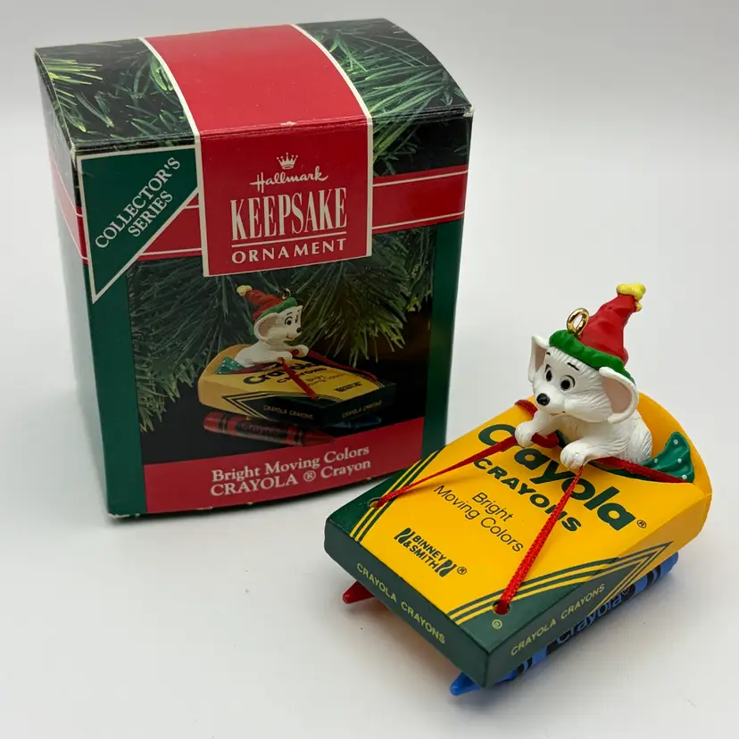 Vintage Hallmark Keepsake Ornament 1990 “Bright Moving Colors” Crayola Crayon